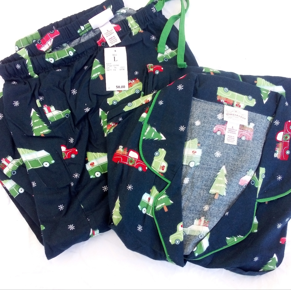 Wondershop christmas pajamas navy blue new mens